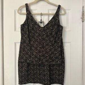 Carmen Marc Valvo Signature Beaded Tank Top and Skirt Set